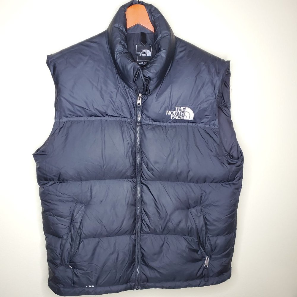 Mens Black The North Face Down 700 Nuptse Vest Sz Lg